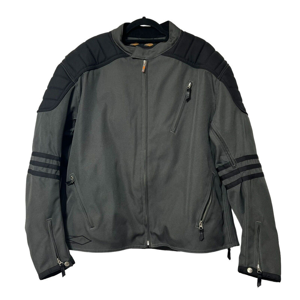 Power Trip Motorcycle 3XL Polyester Jacket Armored Padded‎ Back Elbows Black